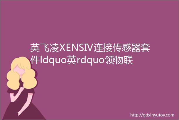 英飞凌XENSIV连接传感器套件ldquo英rdquo领物联ldquo智rdquo享未来