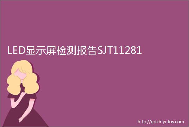 LED显示屏检测报告SJT11281