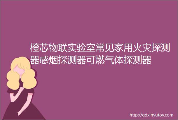 橙芯物联实验室常见家用火灾探测器感烟探测器可燃气体探测器