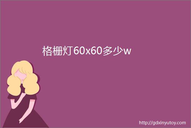 格栅灯60x60多少w