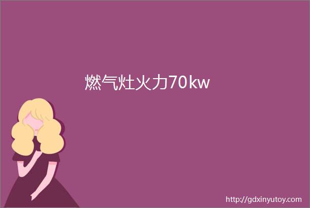 燃气灶火力70kw