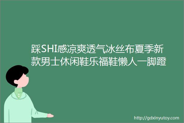 踩SHI感凉爽透气冰丝布夏季新款男士休闲鞋乐福鞋懒人一脚蹬