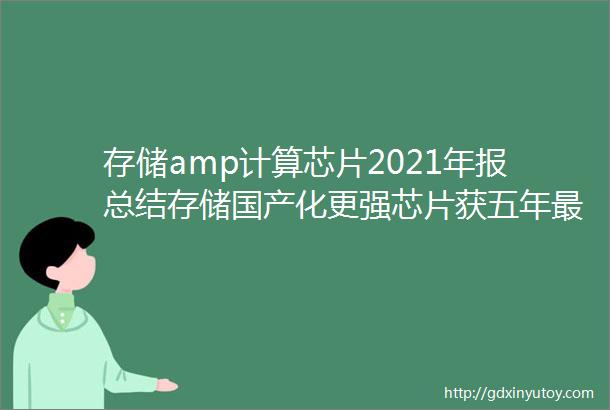 存储amp计算芯片2021年报总结存储国产化更强芯片获五年最高增速附下载智东西内参