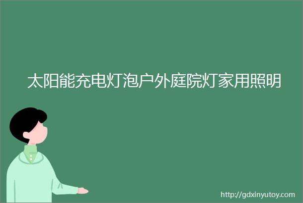 太阳能充电灯泡户外庭院灯家用照明