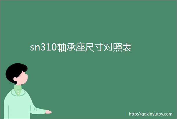 sn310轴承座尺寸对照表