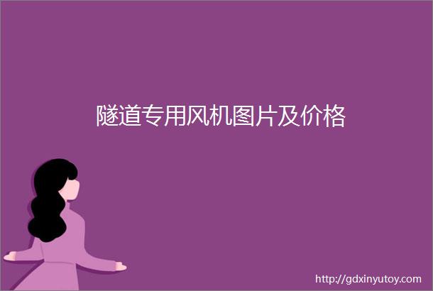 隧道专用风机图片及价格