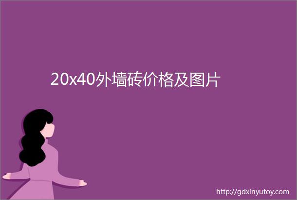 20x40外墙砖价格及图片