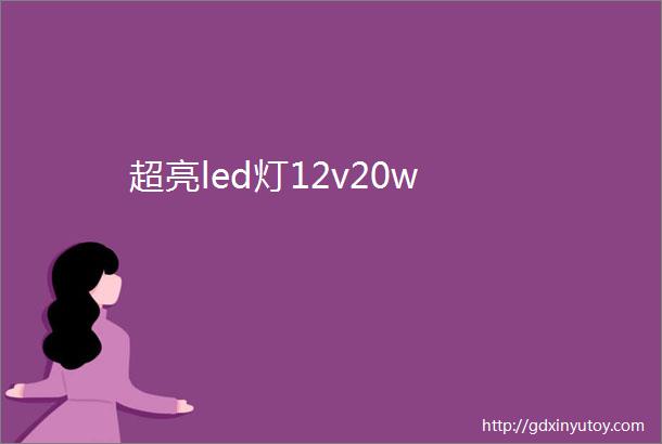 超亮led灯12v20w