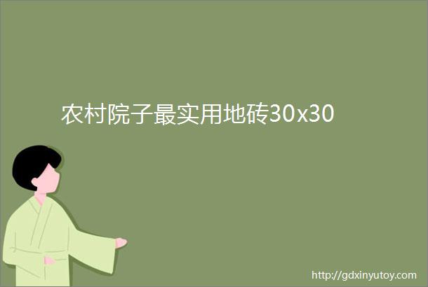 农村院子最实用地砖30x30