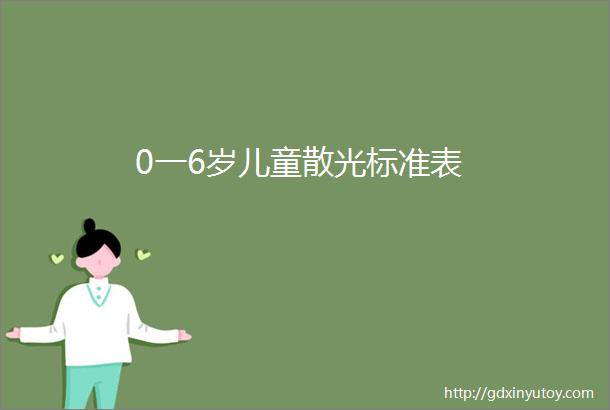 0一6岁儿童散光标准表