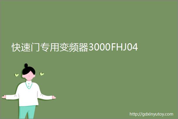 快速门专用变频器3000FHJ04