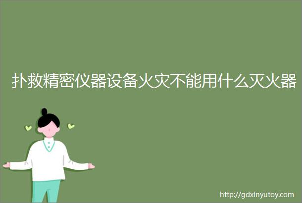 扑救精密仪器设备火灾不能用什么灭火器