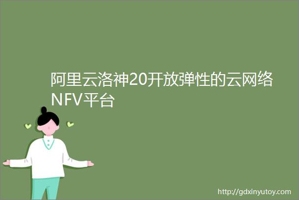 阿里云洛神20开放弹性的云网络NFV平台