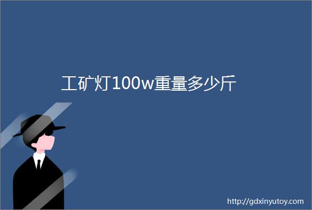 工矿灯100w重量多少斤