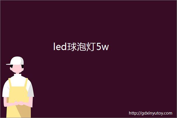 led球泡灯5w