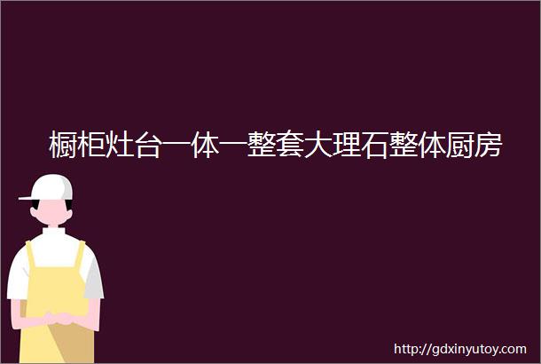 橱柜灶台一体一整套大理石整体厨房