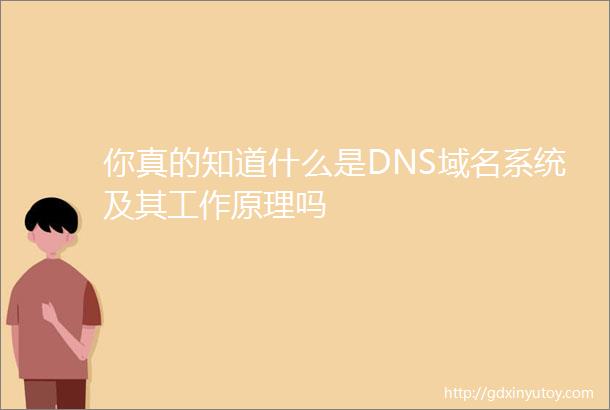 你真的知道什么是DNS域名系统及其工作原理吗
