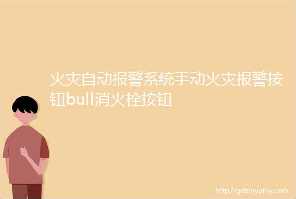 火灾自动报警系统手动火灾报警按钮bull消火栓按钮