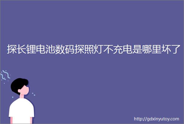 探长锂电池数码探照灯不充电是哪里坏了