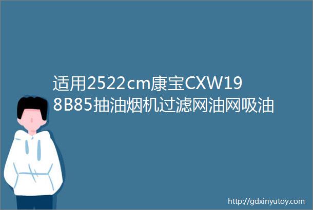 适用2522cm康宝CXW198B85抽油烟机过滤网油网吸油网老式滤油网