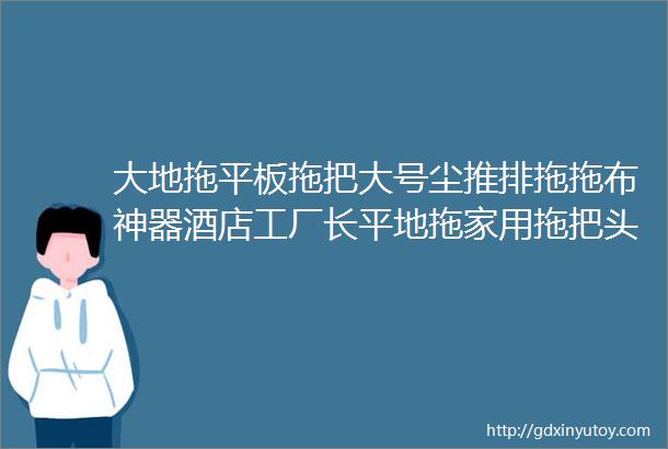 大地拖平板拖把大号尘推排拖拖布神器酒店工厂长平地拖家用拖把头一拖净