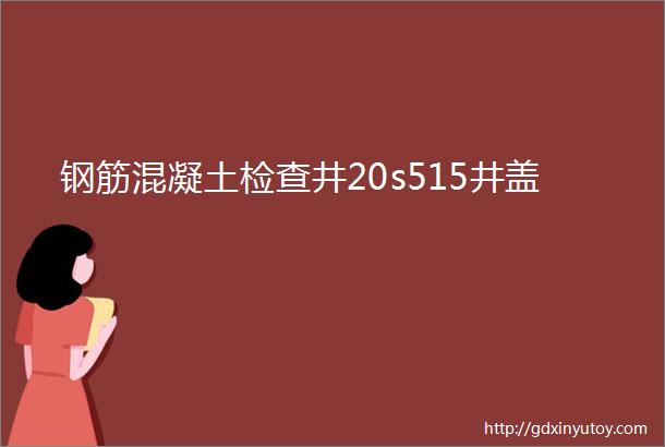 钢筋混凝土检查井20s515井盖