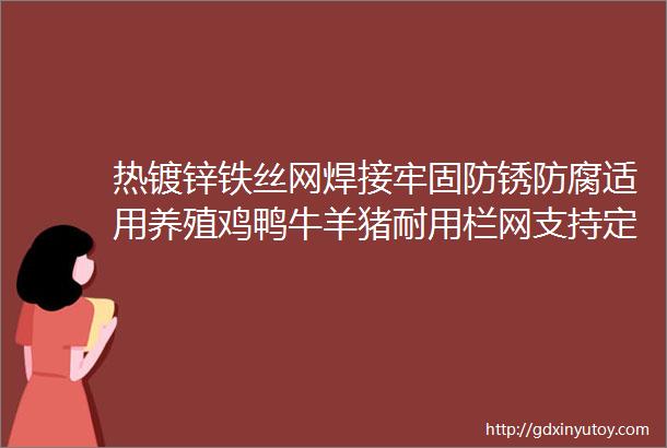 热镀锌铁丝网焊接牢固防锈防腐适用养殖鸡鸭牛羊猪耐用栏网支持定制