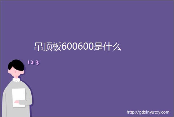 吊顶板600600是什么