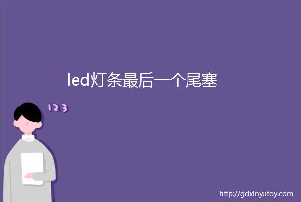 led灯条最后一个尾塞