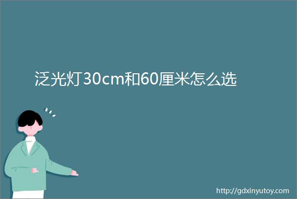 泛光灯30cm和60厘米怎么选