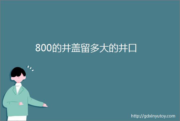 800的井盖留多大的井口