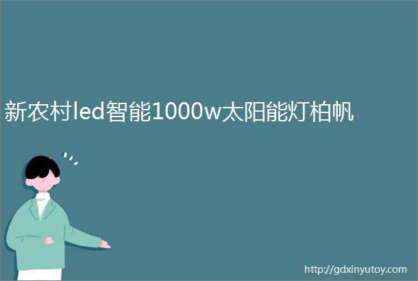 新农村led智能1000w太阳能灯柏帆